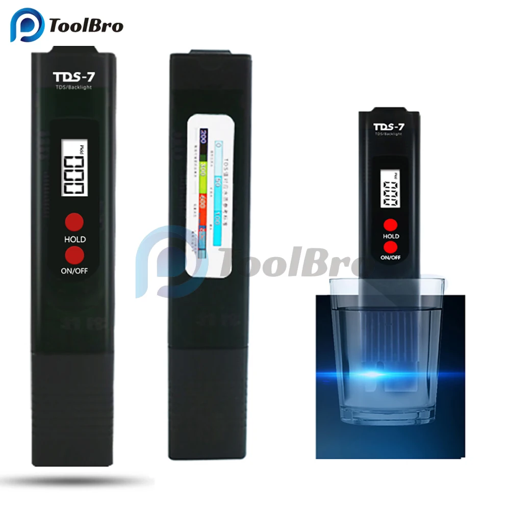 

EC TDS Tester PH Meter High Precision Water Hardness Instrument Aquarium Pool Water Quality Purity Testing Pen