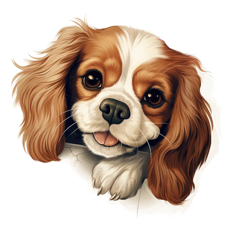 Винил наклейки Cavalier King Charles Spaniel Puppy