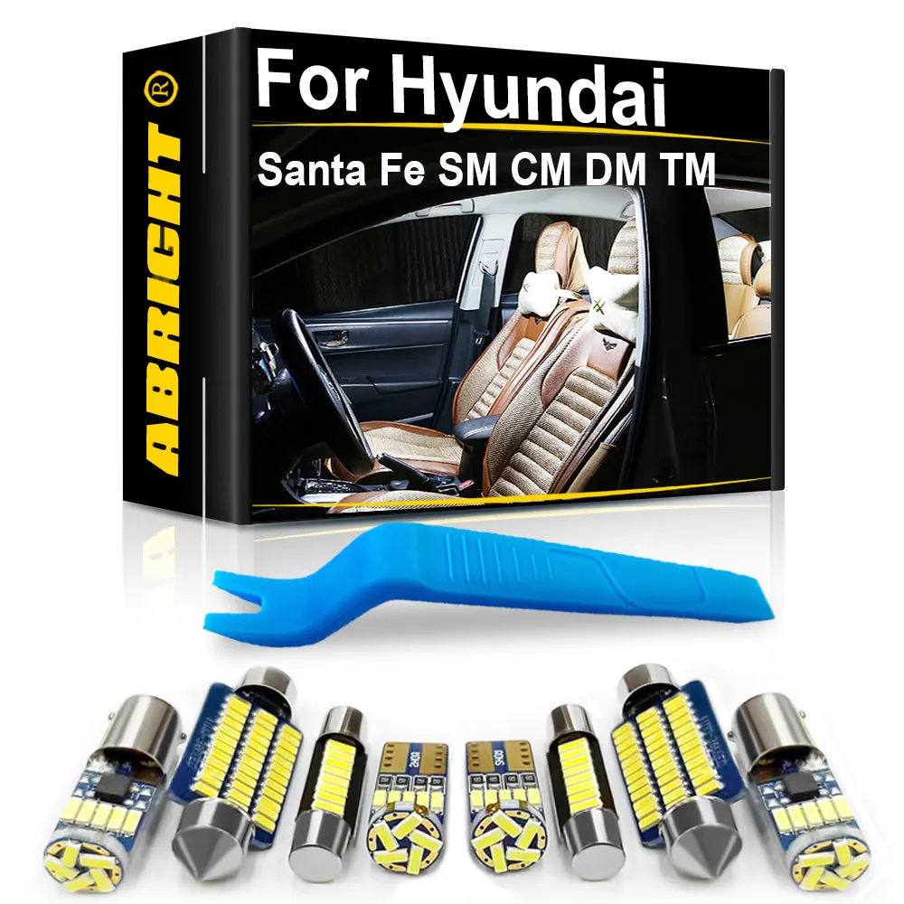 

Car Interior LED Lights Canbus For Hyundai Santa Fe SM CM DM TM 2007 2010 2013 2014 2017 2018 2019 2020 2021 Auto Accessories