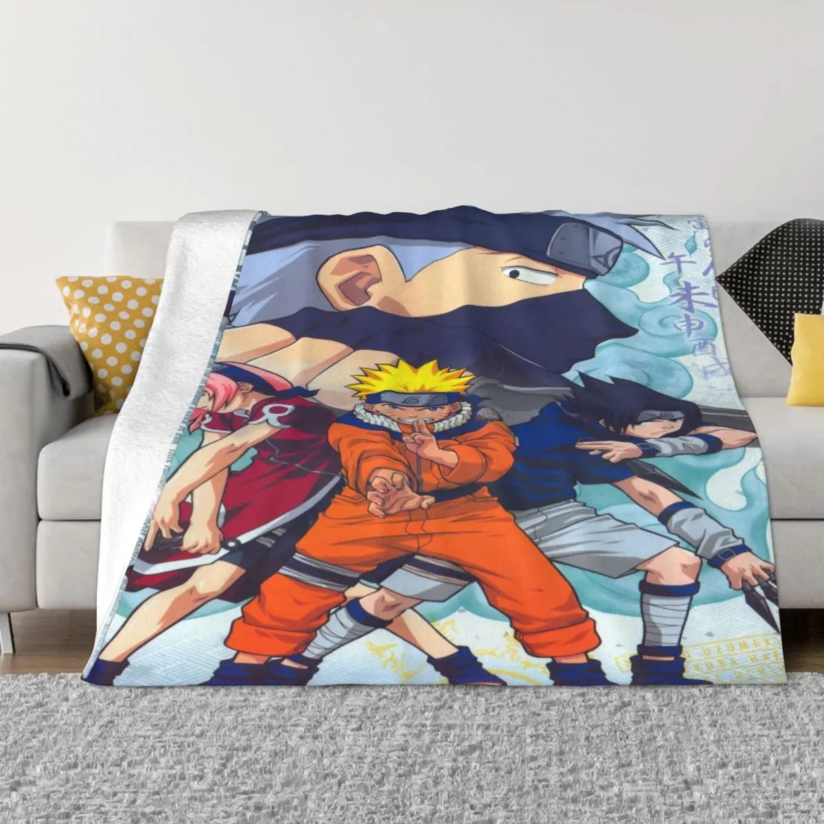 

Одеяло Kakashi из аниме (9), фланелевые одеяла, мягкое теплое одеяло манга для гостиной, спальни, дивана, домашний декор, подарок для детей и взрослых