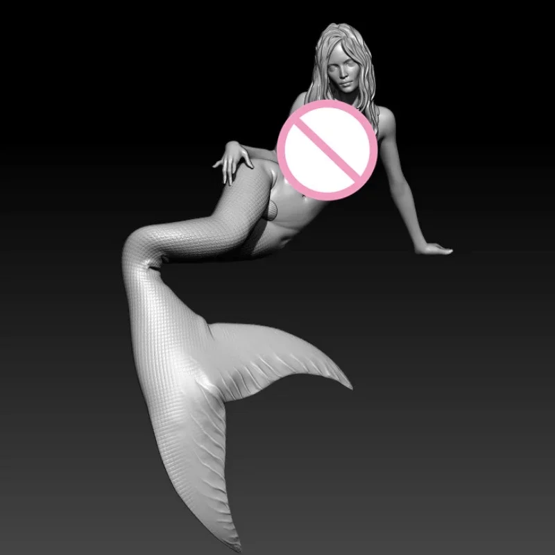 Полноразмерная полимерная фигурка русалки масштаб 1/24 миниатюры собранная