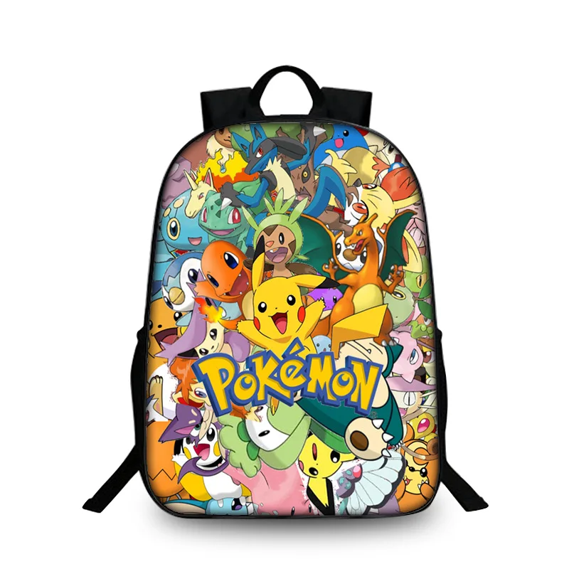 

Pokemon Anime Cartoon Pikachu Shoulder Bags Eevee Casual Canvas School Bag Pocket Monster Students Backpack Children's Day Gift