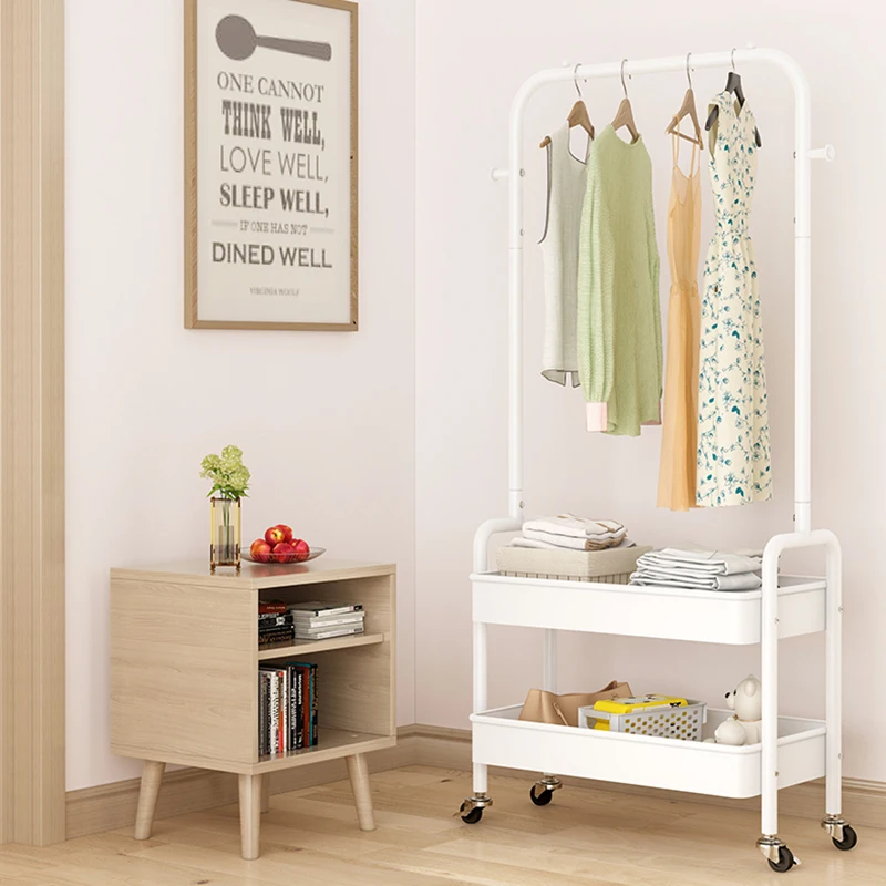 

Modern Nordic Clothes Rack Rail Standing Hanger Clothes Rack Hallway Simple Shoe Porte Manteau Furniture Living Room LQQ35XP
