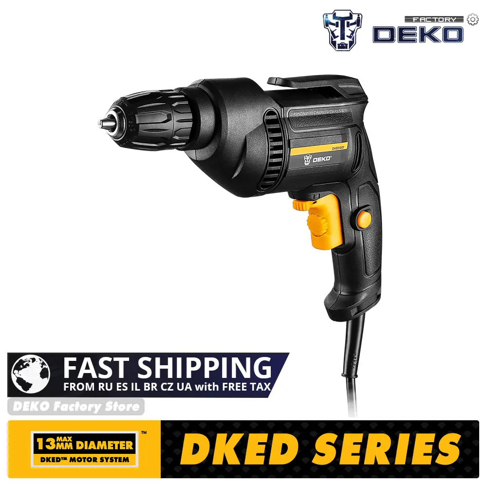 Электрическая отвертка DEKO DKED10Z1, 220 В, 2 функции, электрическая дрель, электроинструменты