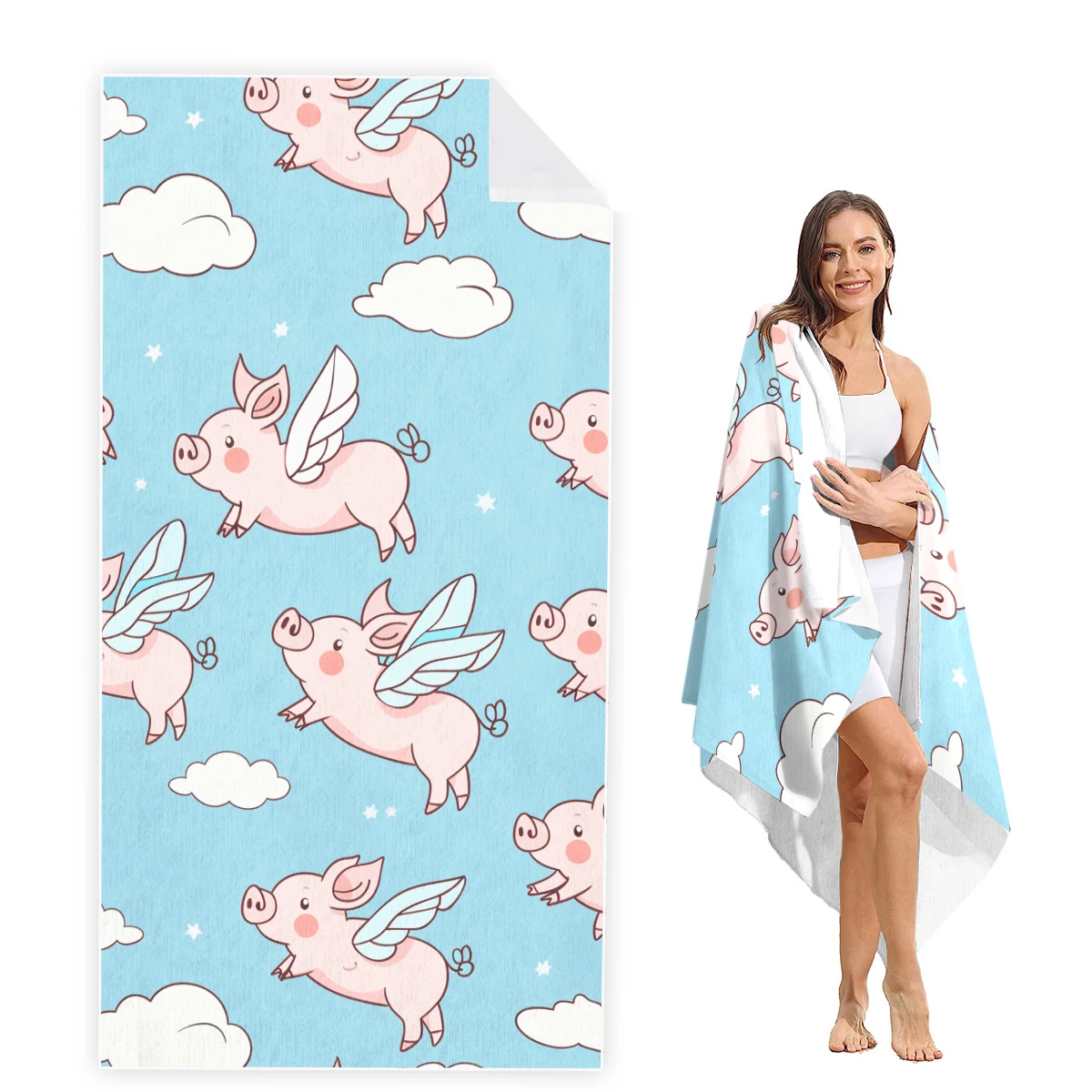 Толстое пляжное полотенце из микрофибры очень впитывающее для детей мужчин