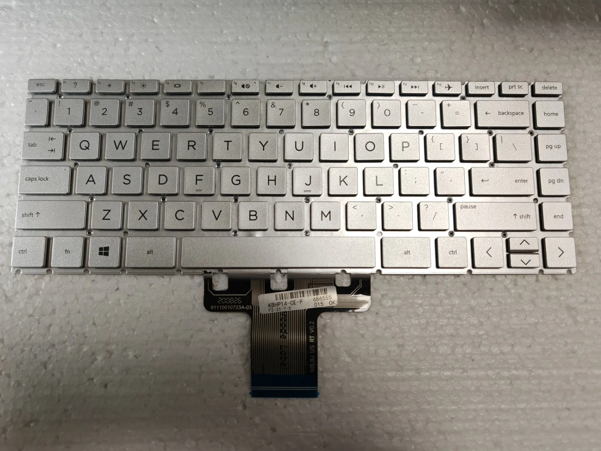 Клавиатура США серебристая без подсветки для HP 14-DG 14-DF 14m-dh 14s-DR 14-DK 14-dq 14s-dq 14-fq TPN-Q207