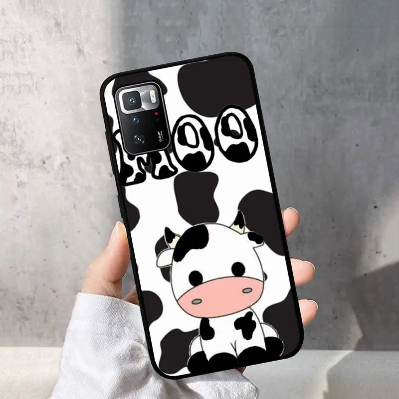 Белый черный чехол для телефона с принтом коровы Redmi Note 8 7 9 4 6 pro max T X 5A 3 10 lite