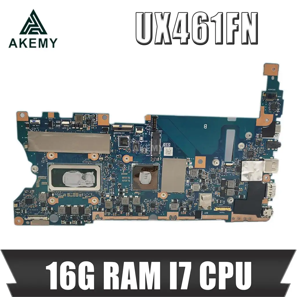 

Материнская плата UX461FN для ноутбука ASUS UX461FN UX461F, материнская плата протестирована W/ 16G/I7-8565U (V2G) GPU