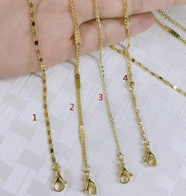 

3 шт., цепочка из нержавеющей стали с бусинами, 40 + 5 см