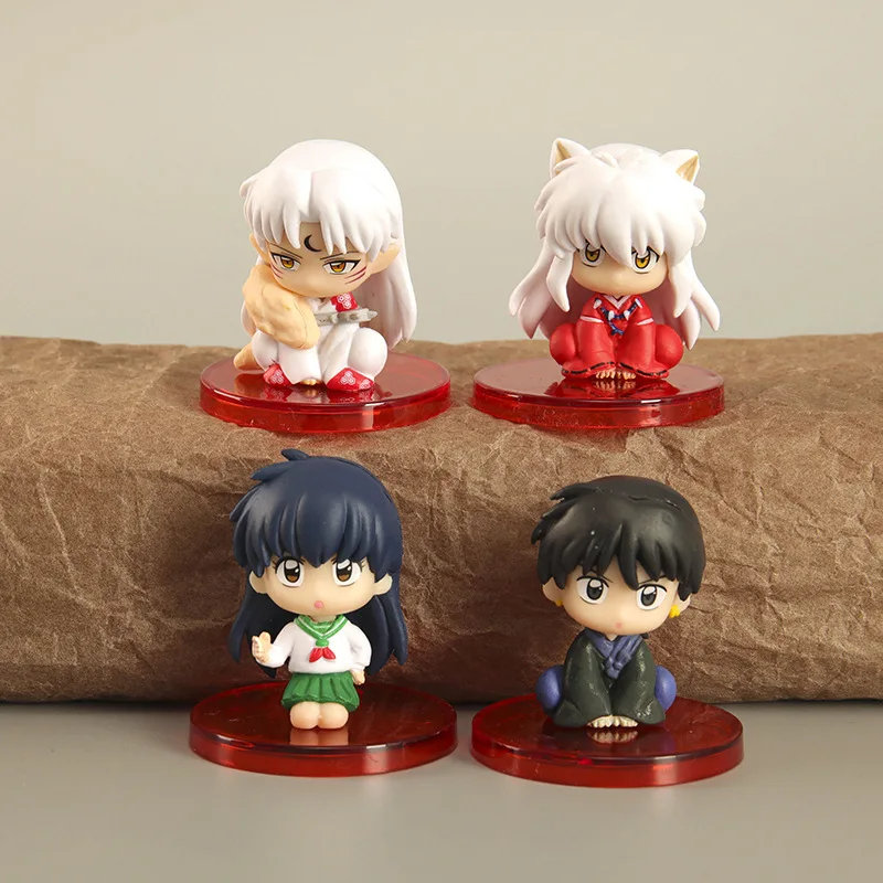 

4 шт./компл. аниме INUYASHA Higurashi Kagome Sesshoumaru милые фигурки модели игрушки 5 см
