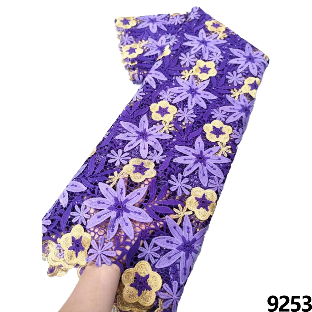 

Новейшая африканская приятная для кожи Классическая 2024 многоцветная вышивка чистая веревочная ткань для празднования фотосессия