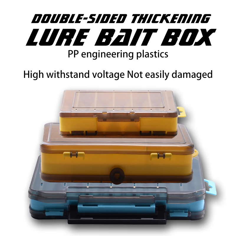 

Fishing Lure Box 1015/1017/1018 3 Sizes Plastic Fishing Accessories Hook Bait Box Pesca Fishing Tool Tackle Double-side Boxes