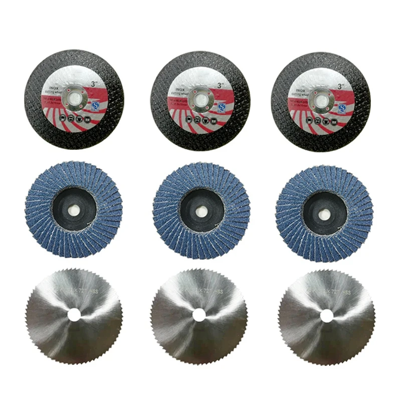 

9Pcs Mini Grinding Wheel Disc Grinding Wheel Steel Saw Blade Disc Glass Stone Polishing Disc For Angle Grinder Machine