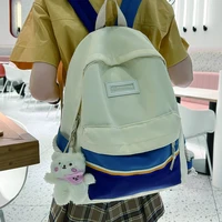 simple nylon womens backpack large school backbag teenage girl multifunctional travel rucksack lady waterproof canvas back pack