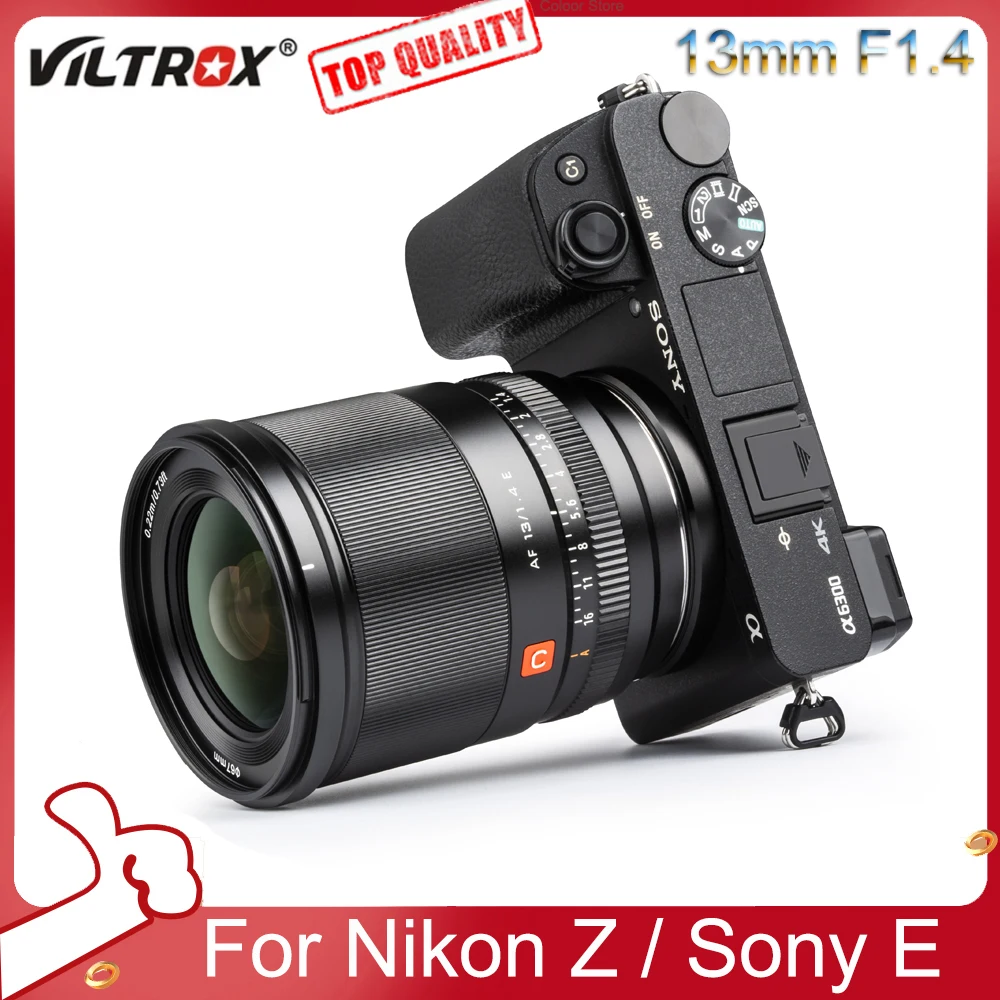 

Объектив VILTROX 13 мм F1.4 с автофокусом, с большой апертурой, для портрета, для Sony E, Nikon, Z-крепление