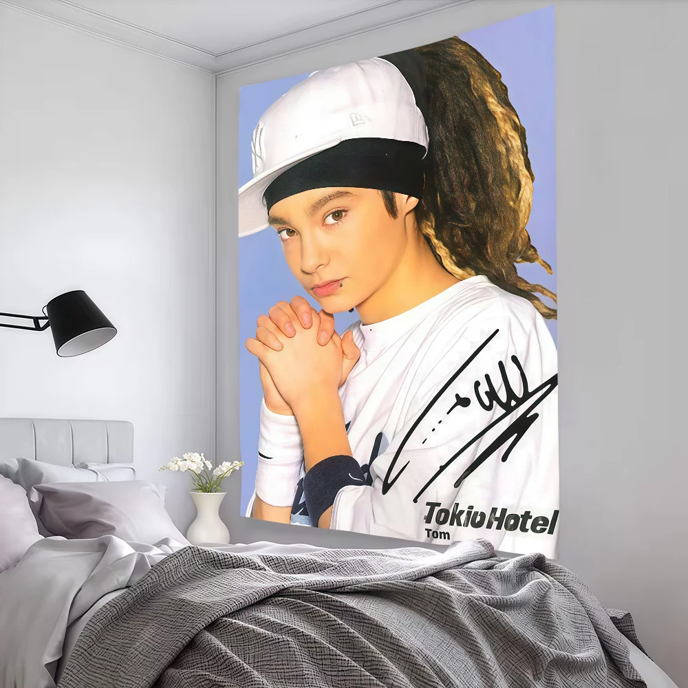 Фото Флаг Tom Bill Kaulitz Tokio Hotel для вечеринок, украшение для дома, пикника, кемпинга, уличный баннер для праздников №1