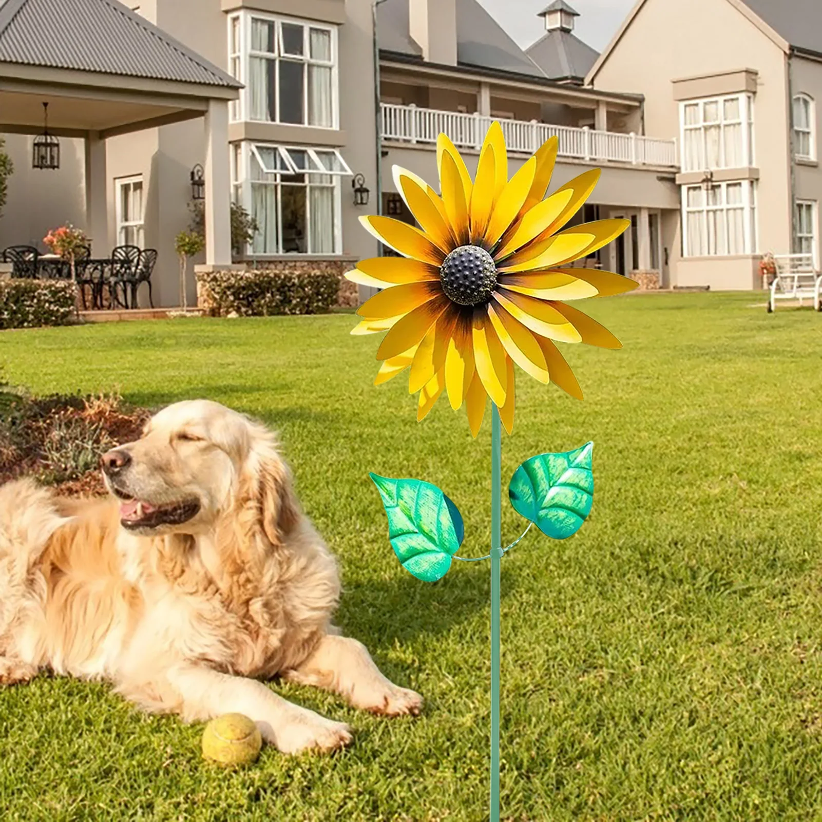 

Metal Sunflower Windmill Colourful Wind Spinner Garden Yard Decoration Kids Toy New Year Gifts Spinner Toy Garden Spinner 2022