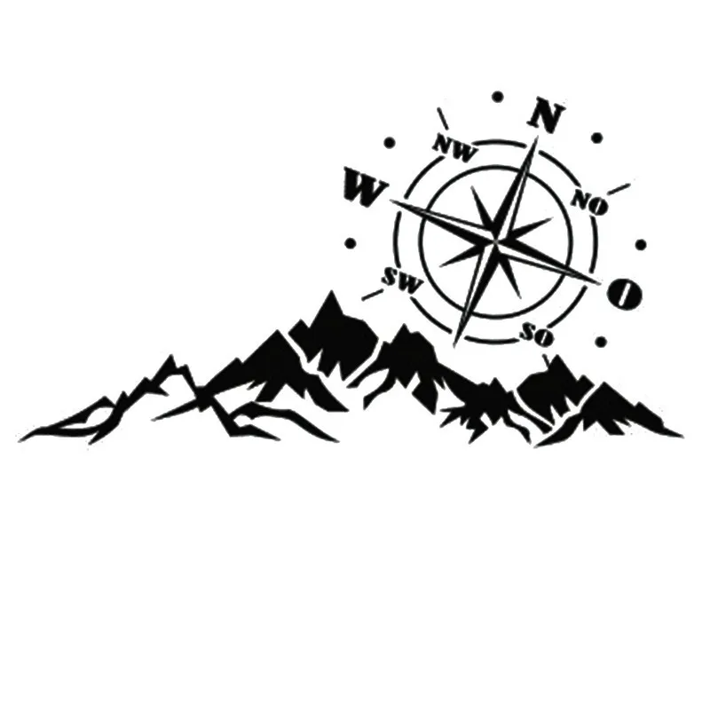 

Personality Mountain Cross Country Compass Car Sticker Body Exterior Accessories Motorcycle Decoration Auto Decal Z22