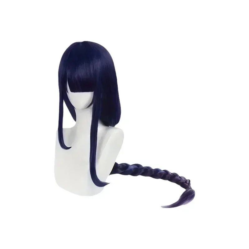 Аниме Genshin Impact Косплей Парик Raiden Ei Фиолетовый Длинные Толстые Витые Косы
