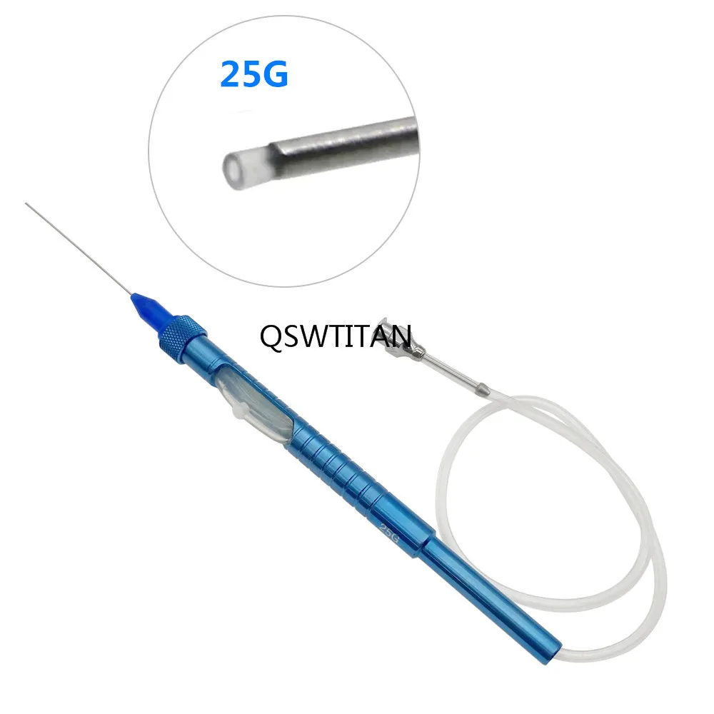 Фото Игла для обратной промывки глаза 23G 25G с рукояткой, титановая, для офтальмологической хирургии №4
