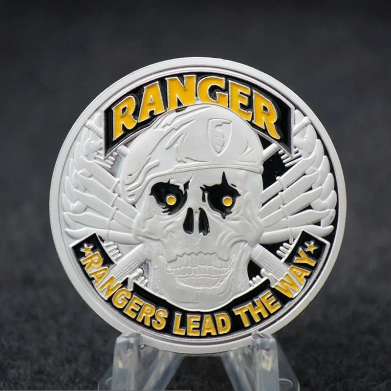 

1775 г., Посеребренная памятная монета Военного отдела армии США Ranger, подарок