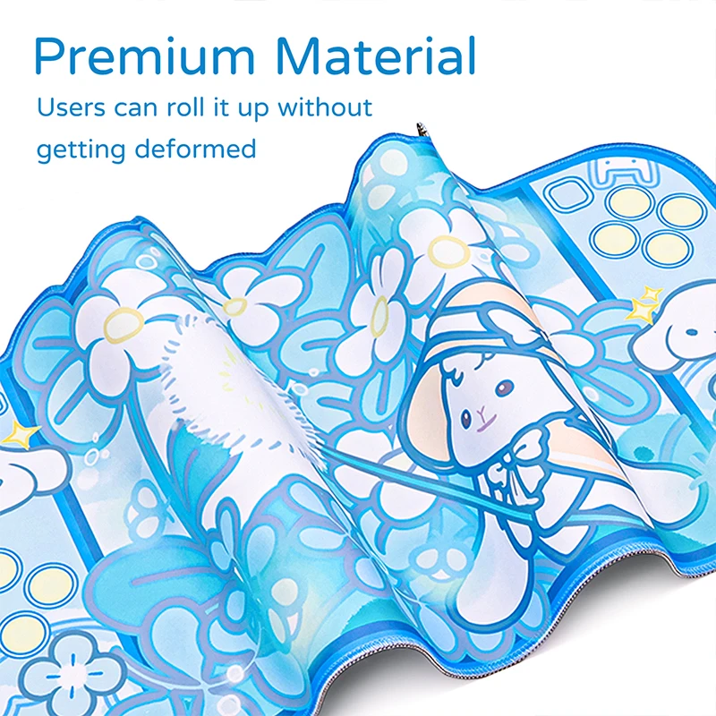 Милый большой коврик для компьютерной игровой мыши размер 80*40 см Kawaii синий кролик