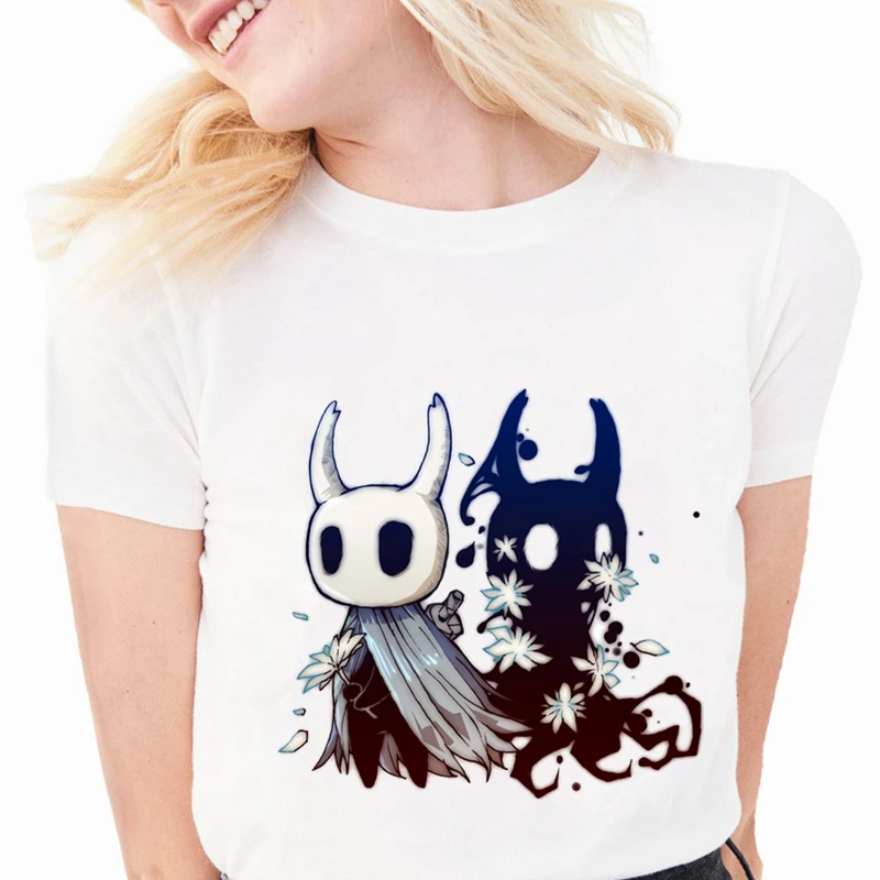 

Hollow Knight T Shirt Women Female Hip Hop Female Clothes Tshirt Harajuku Casual T-shirt