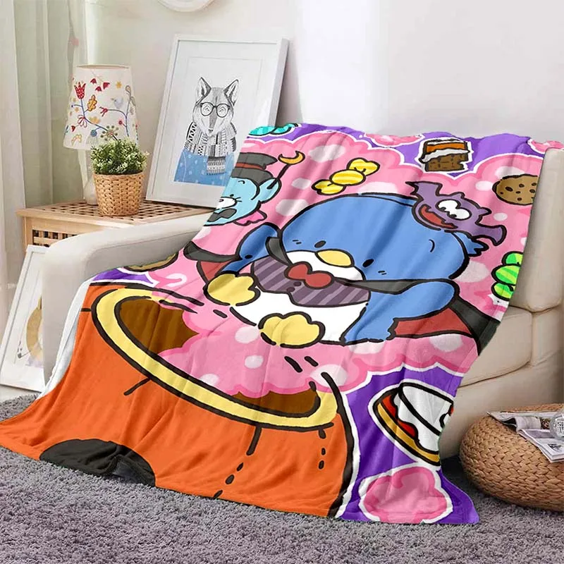 Одеяло Tuxedo Sam Sanrio для дивана Cartoo King Size мягкое фланелевое одеяло пушистое кровати