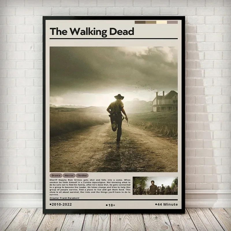 Плакат Ходячие мертвецы печать на холсте