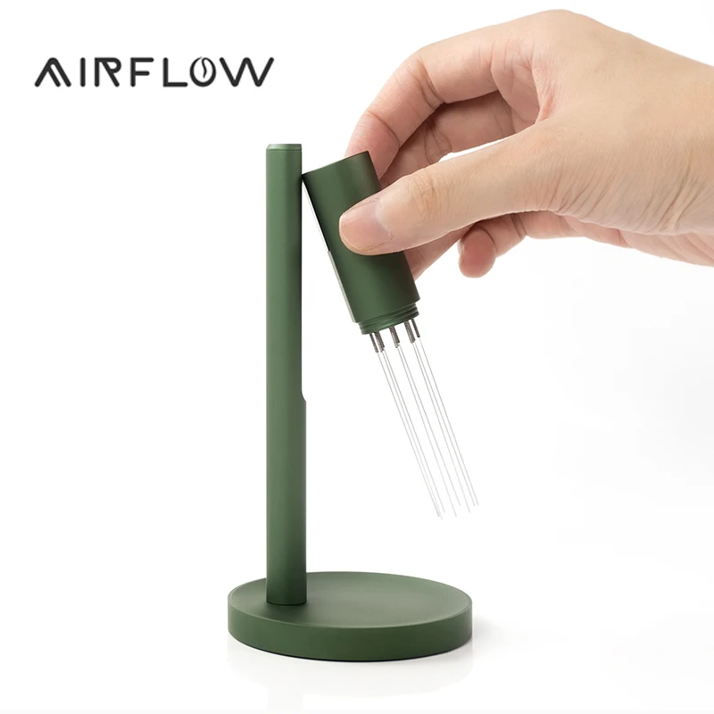 Фото AIRFLOW Иглы для размешивания кофе эспрессо Магнитная абсорбционная стойка Бариста Размешивание кофе Распределение Инструменты WDT №4