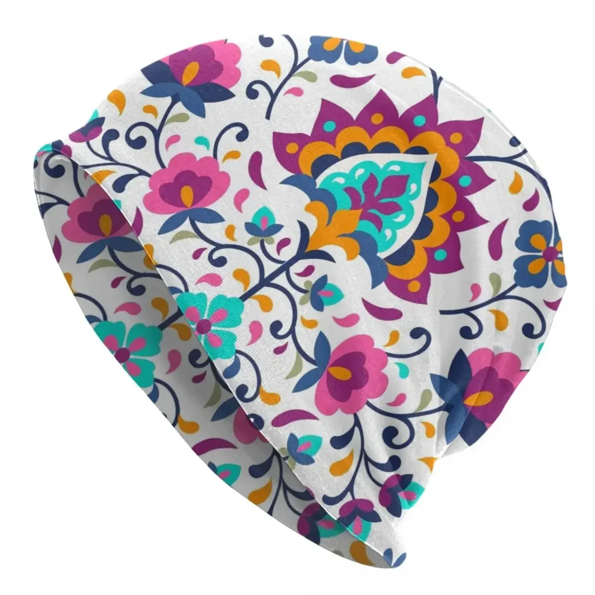 

Мексиканские разноцветные экзотические шапки с цветочным рисунком, вязаная шапка, осенне-зимние шапочки, шапка, мужская и женская теплая шапка двойного назначения