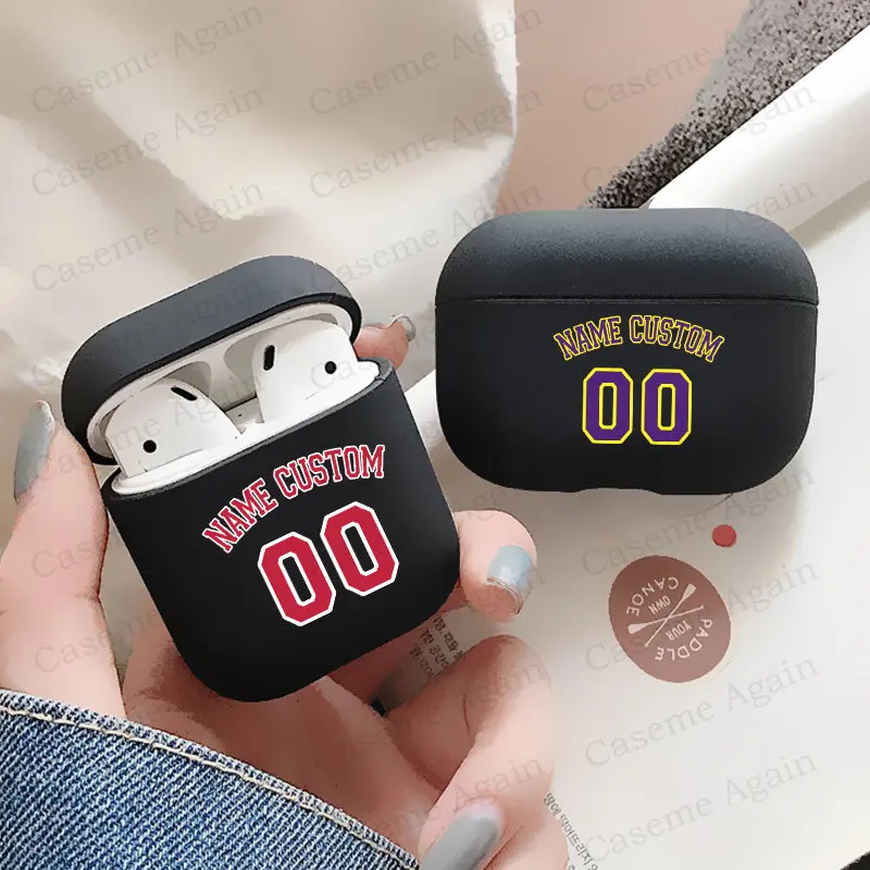 

Basketball Number Name Custom Case for Apple Airpods 1 2 3 Pro 2 Earphone Box Silicone Protective AirPods Pro Case