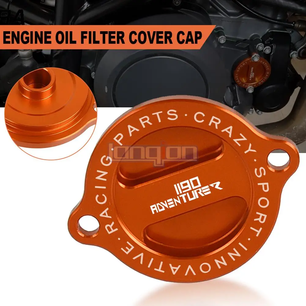 For 1190 ADVENTURE R 2015 2016 Motorcycle CNC Refit Engine Oil Filter Cover Cap Engine Tank Covers Oil Cap 1190ADVENTURER RC8-R