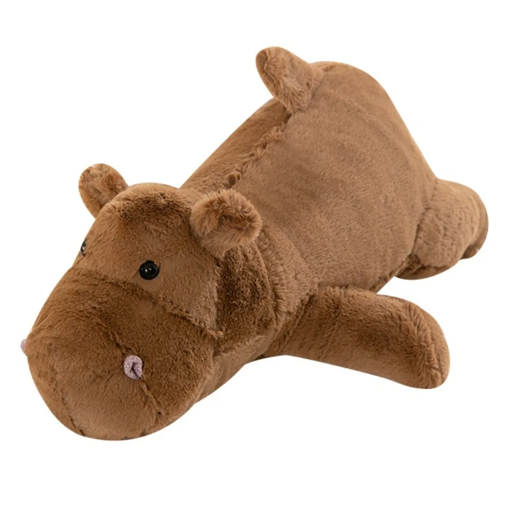 Новый Moodeng Hippo детская плюшевая игрушка коричневая мягкая кукла бегемот