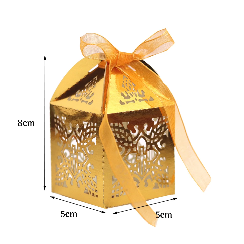 50 шт. подарочная коробка для конфет с лазерной резкой упаковка сладостей
