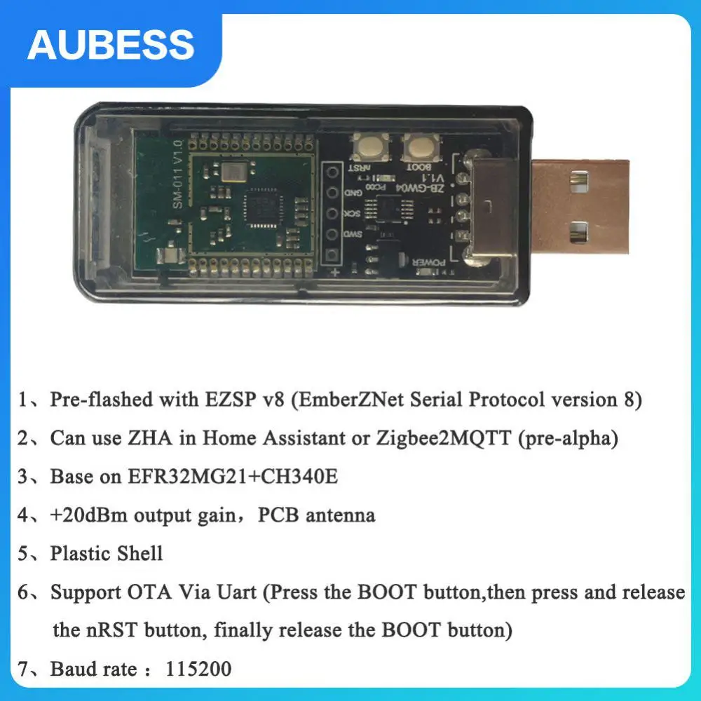 

Ewelink Zigbee 3.0 Gateway Mini Usb Dongle Chip Module Zb-gw04 Universal Open Source Hub Smart Home New Support Ota Via Uart