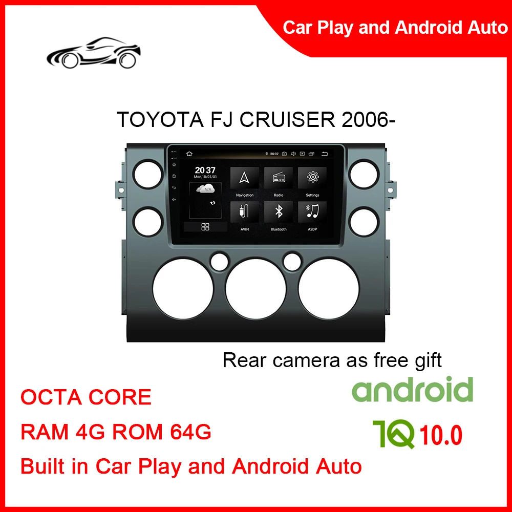 

CUSP GPS CAR Big Screen For Toyota FJ Cruiser 2006- RAM 4G ROM 64G Android Car Radio 9 Inch Double Din Car Stereo Apple Car Play