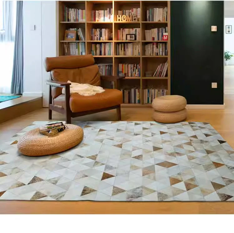 Ковер из натуральной воловьей кожи в американском стиле прикроватный