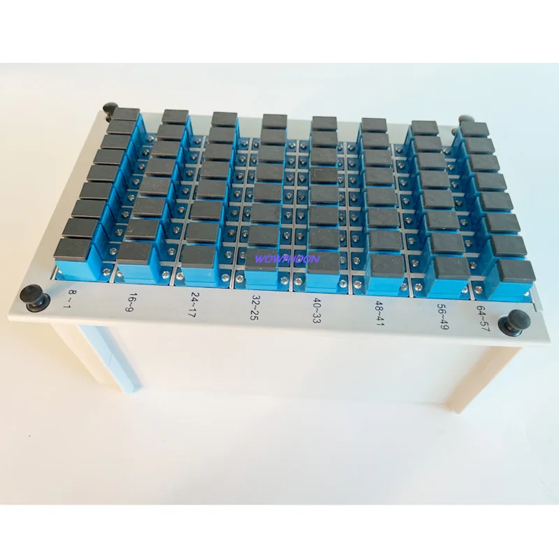 1:64 SC/UPC Fiber Optic Splitter 1x64 Optical PLC Splitter Cassette Box Card Inserting Type Optical FTTH PLC Splitter
