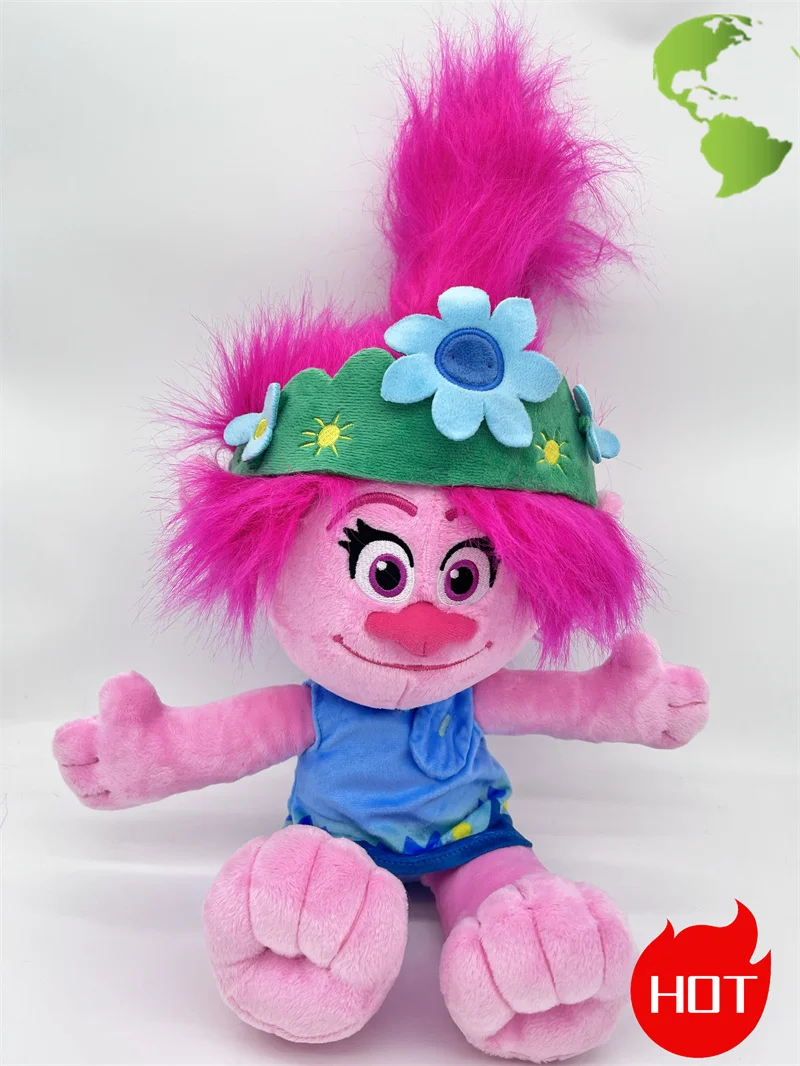 Большая плюшевая игрушка/кукла Тролли Poppy Branch детский подарок и сувенир