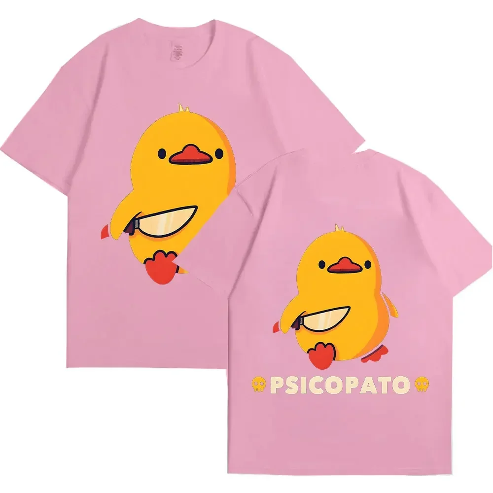 Женская одежда забавная футболка с рисунком утки и ножом двусторонняя принтом