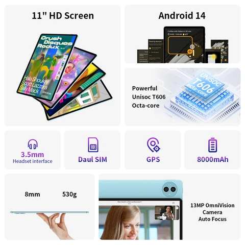 Teclast P50 планшет 11" Android 14 6ГБ/128ГБ
