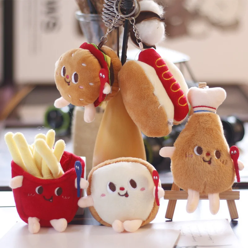 

10-12cm One Piece Plush Toys Cartoon Penguin Keychain Doll Pendant Fluffty Animals Keyring Soft Stuffed Pendant Toy Kids Gifts