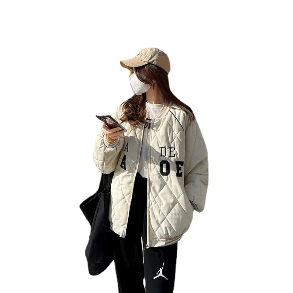Down cotton clothes Women's short style 2022 new winter fashion baseball jacket