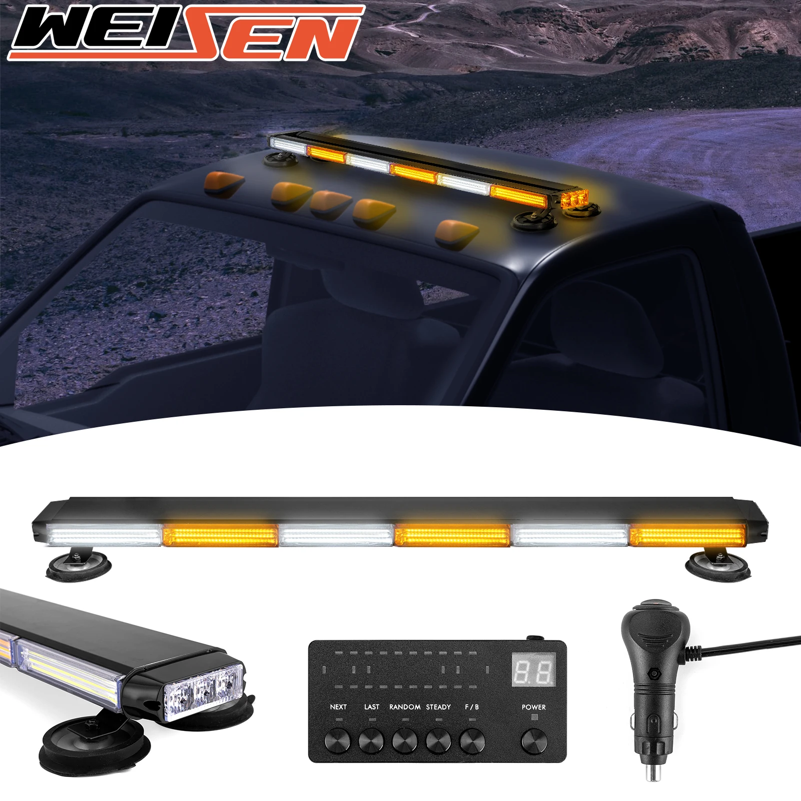 Универсальный аварийный светодиодный стробоскоп COB на крыше для внедорожных