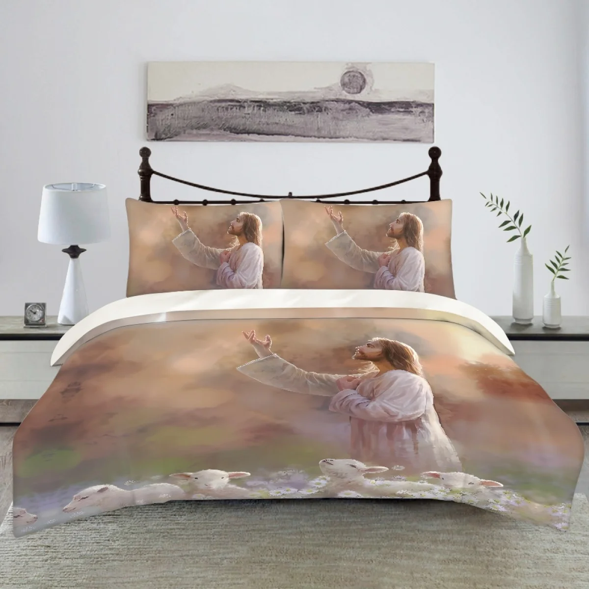 

Комплект постельного белья из полиэстера, с рисунком Иисуса