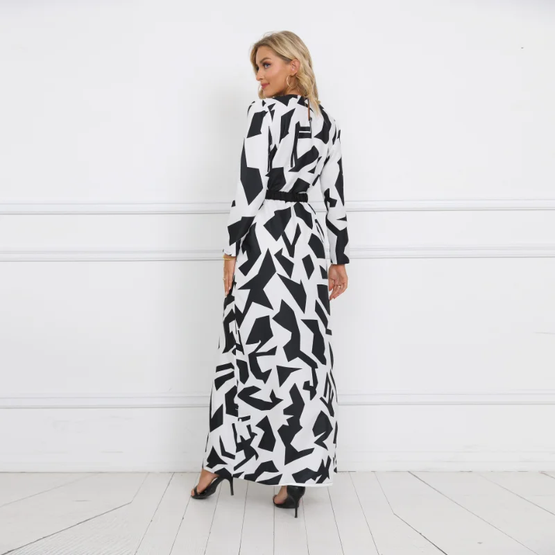 Muslim Dress Robe Femme Musulmane 2022 New Splicing Printing Elegant  Fashion Abayas for Women Vestidos Arabes Dubai Y Turcos