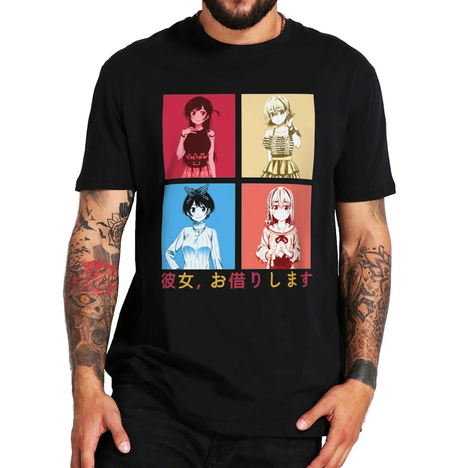 

Kanojo Okarishimasu Rental Girlfriend T Shirt Japanese Anime Manga Aesthetic Classic Tshirts Harajuku Kawaii 100% Cotton T-Shirt
