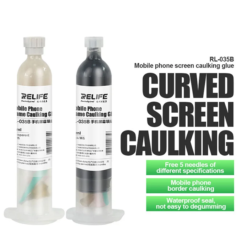 

30ml RL-035B Universal Mobile Phone Screen Glue Repair Curved Screen Border Gap Fast Waterproof Without Degum For phone Repair