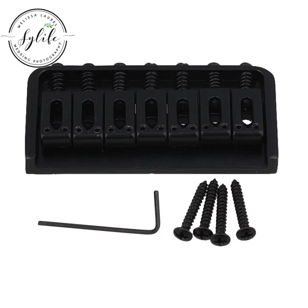 

Black 7 String Fixed Bridge Replacement for Electric Guitar with Screw
